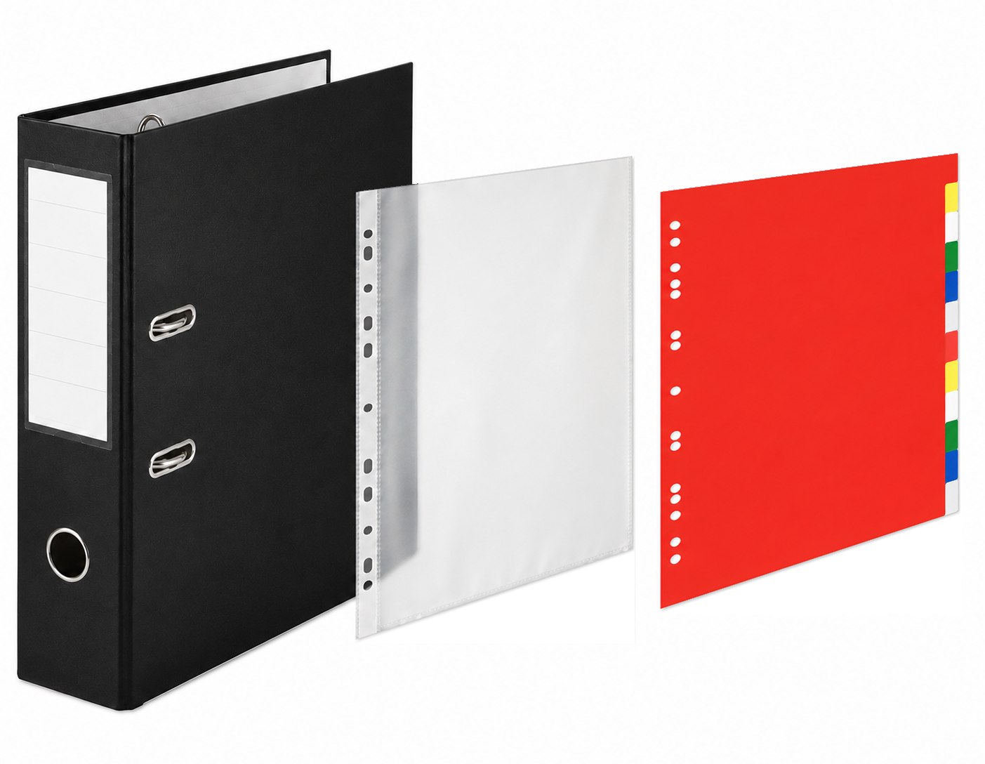 Kit de classement étudiant - Classeur + 50 pochettes + 12 intercalaires