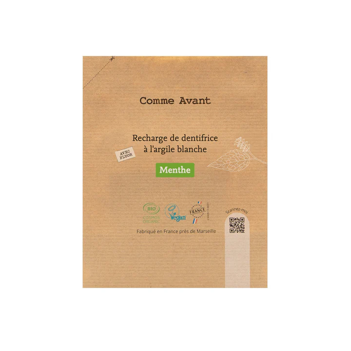 Comme Avant- Recharge de dentifrice à l'argile blanche - Menthe - Dès 6 ans - Version 2